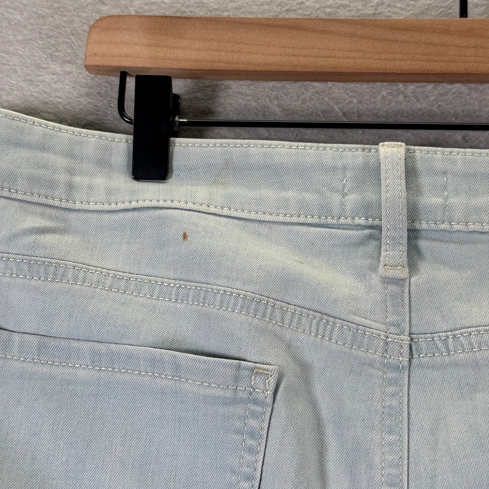 NYDJ Womens Size 12 Wide Leg Crop Capri Jeans Valhalla Frayed Hem Stretch New - Picture 12 of 16